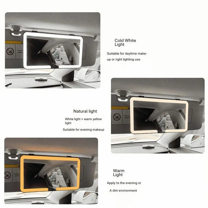 LED Car Visor Vanity Mirror | Glow Touch-Ups on the Go